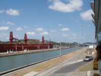 The other end of the Miraflores Locks. 2/26/03