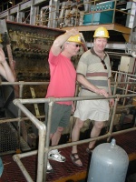 Chuck and Bill in the sugar factory. 2/27/03