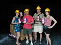 Jeannie, Chuck, Bill, and Katrina showing the finished product of the sugar factory. 2/27/03