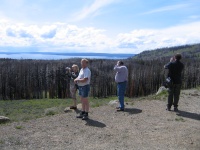 First view of Yellowstone Lake