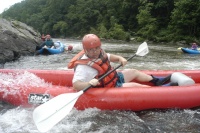Nate in his new boat